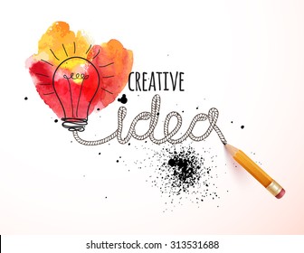 Creative idea loaded, vector concept for inspiration