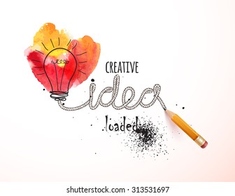 Creative idea loaded, vector concept for inspiration