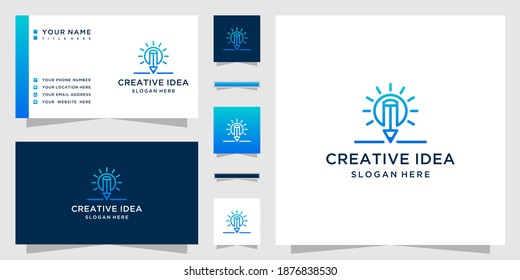 Creative idea logo. and business card template