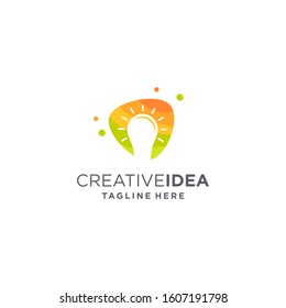 Creative Idea logo. idea logo design. 