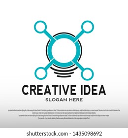 creative idea logo design with bulb lamp concept. human innovation .people thinking. person inspiration. vector illustration element