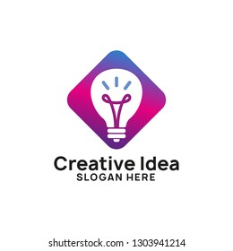 creative idea logo design template. bulb vector icon symbol designs