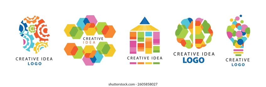 Creative Idea Logo and Label Design Vector Set