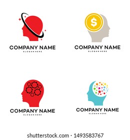 Creative idea logo template vector