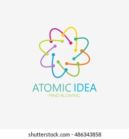 Creative idea logo,Brain logo,Idea,Education logo,learning,Vector Illustration