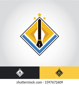 Creative Idea for mascot or logo design. book, education, signs, symbols vector illustration