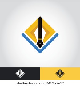 Creative Idea for mascot or logo design. book, education, signs, symbols vector illustration