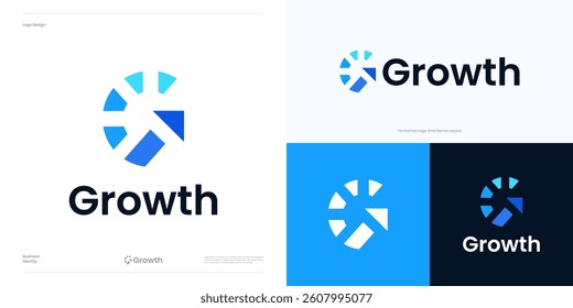 Creative idea modern concept, letter G arrow logo icon design vector element editable, Symbol G circular section sign geometric for global technology and other brand identity business.
