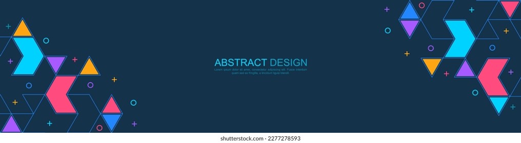 Creative idea of modern design with abstract geometric background. Minimalistic vector texture with polygonal pattern for banner design or header