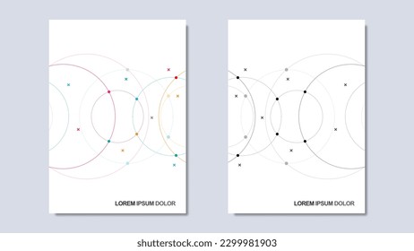 Idea creativa de diseño moderno con fondo geométrico abstracto. Textura vectorial minimalista con patrón de círculos. Plantilla para folleto de portada, disposición, folleto, libro, banner