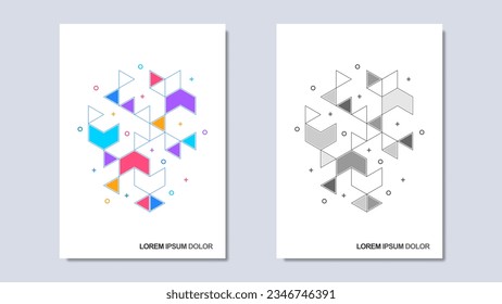 Creative idea of modern design with abstract geometric background. Minimalistic vector texture with polygonal pattern. Template for cover brochure, layout, flyer, book, banner