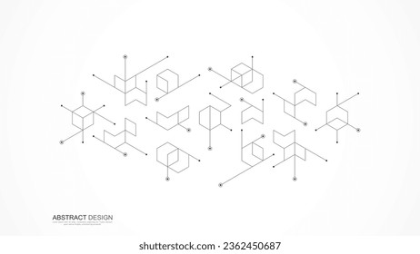 Creative idea of modern design with abstract geometric background. Minimalistic vector texture with polygonal pattern