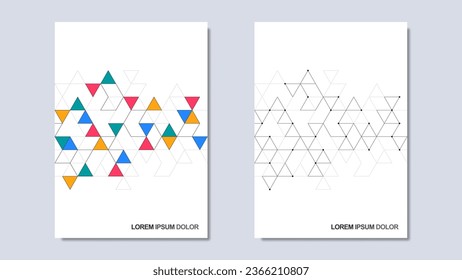 Idea creativa de diseño moderno con fondo geométrico abstracto. Textura vectorial minimalista con patrón poligonal. Plantilla para folleto de portada, disposición, folleto, libro, banner