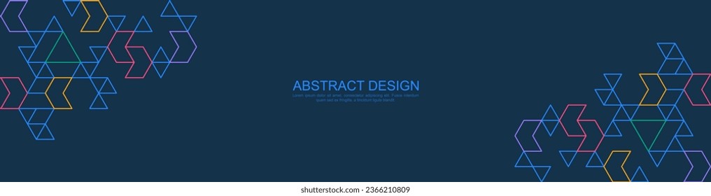 Creative idea of modern design with abstract geometric background. Minimalistic vector texture with polygonal pattern for banner design or header