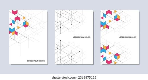 Idea creativa de diseño moderno con fondo geométrico abstracto. Textura vectorial minimalista con patrón poligonal. Plantilla para folleto de portada, disposición, folleto, libro, banner