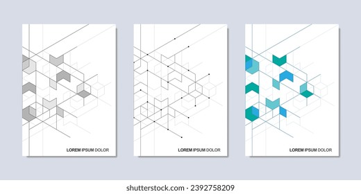 Idea creativa de diseño moderno con fondo geométrico abstracto. Textura vectorial minimalista con patrón poligonal. Plantilla para folleto de portada, disposición, folleto, libro, banner