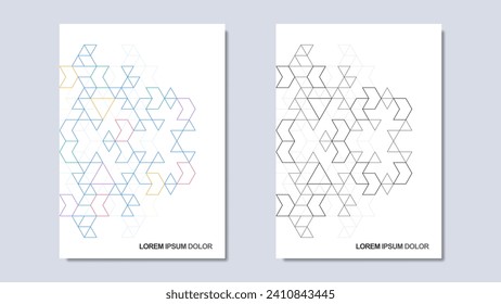 Creative idea of modern design with abstract geometric background. Minimalistic vector texture with polygonal pattern. Template for cover brochure, layout, flyer, book, banner