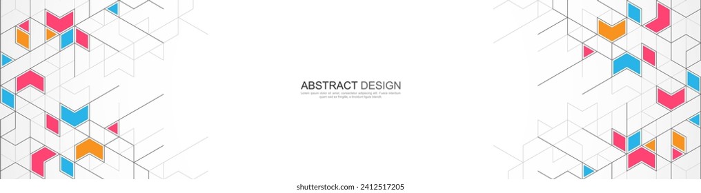 Kreative Idee von modernem Design mit abstraktem geometrischem Hintergrund. Minimalistische Vektorstruktur mit polygonalem Muster für Bannerdesign oder Header