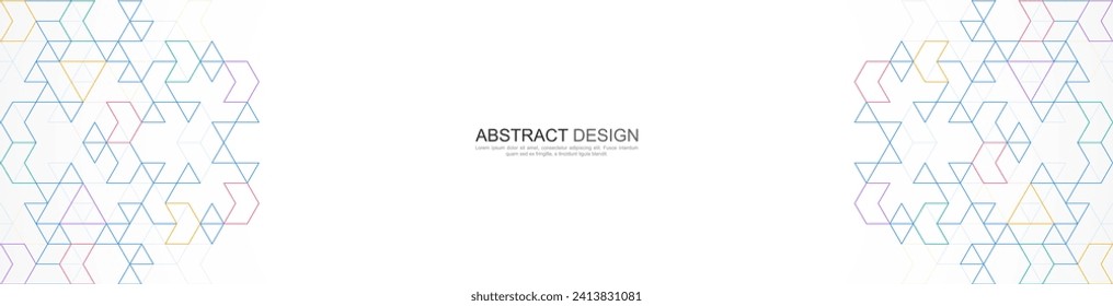 Creative idea of modern design with abstract geometric background. Minimalistic vector texture with polygonal pattern for banner design or header