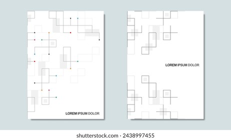 Creative idea of modern design with abstract geometric background. Minimalistic vector texture with square pattern. Template for cover brochure, layout, flyer, book, banner