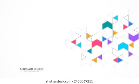 Creative idea of modern design with abstract geometric background. Minimalist vector texture with triangles pattern