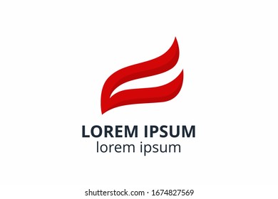 creative idea shape of flaming fire icon logo design template concept for gas company, oil corporate, e sport club emblem or any business. 