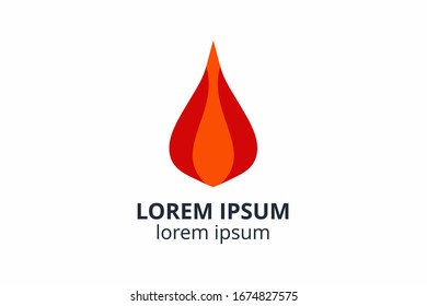 creative idea shape of flaming fire icon logo design template concept for gas company, oil corporate, e sport club emblem or any business. 