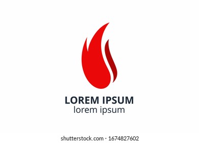 creative idea shape of flaming fire icon logo design template concept for gas company, oil corporate, e sport club emblem or any business. 