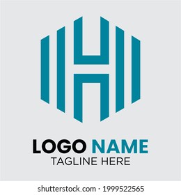 Creative idea shape of H icon logo design