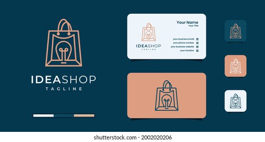 Creative idea shop logo design templates.