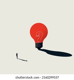 Creative idea or solution vector concept. Symbol of brainstorming, innovation, invention. Minimal design eps10 illustration