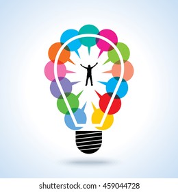 Creative idea of successful businessman 