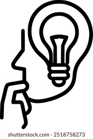 Creative idea think vector icon. filled flat sign for mobile concept sign, symbol, vector, art