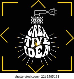 Creative idea Typography Warp vector t shirt design template