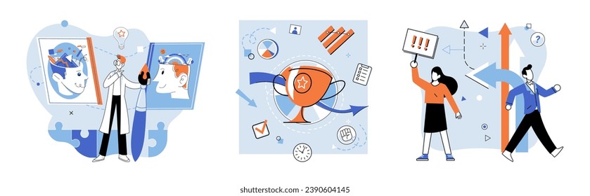 Creative idea vector illustration. Creativeness and innovation are driving forces behind original thought and successful strategies The achievement business success often hinges on creative thinking