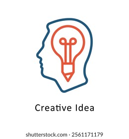 Creative Idea Vector Two Color Icon. Eps file 10
