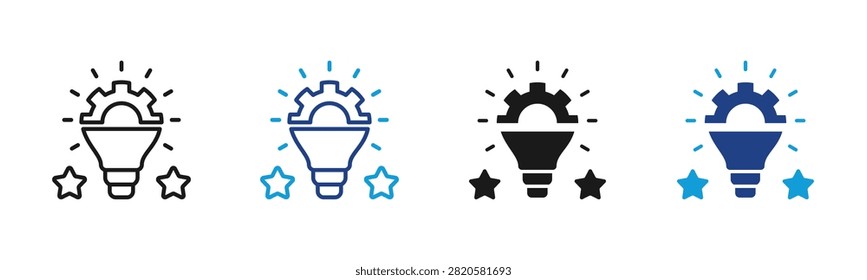 Creative Idea Web icon with multiple style collection