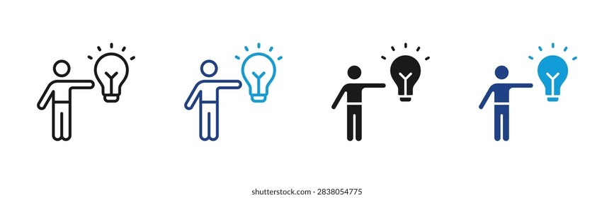 Creative Idea Web icon with multiple style collection