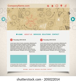 Creative idea website template, vector