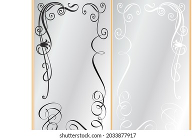 Creative ideas of abstract artistic graphic elements. Design for printing, posters.