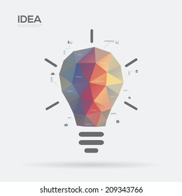 Creative Ideas design Infographic light bulb