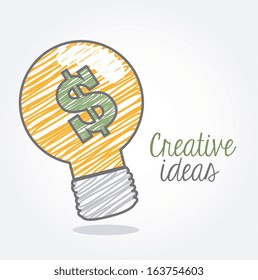 creative ideas design over white  background vector illustration 