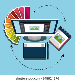 Creative ideas graphic designer, vector illustration eps10