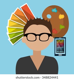 Creative ideas graphic designer, vector illustration eps10