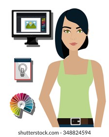 Creative ideas graphic designer, vector illustration eps10