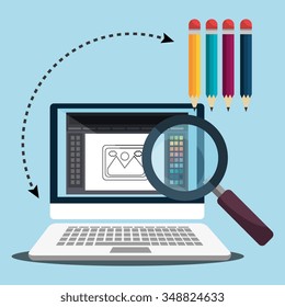 Creative ideas graphic designer, vector illustration eps10