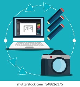 Creative ideas graphic designer, vector illustration eps10