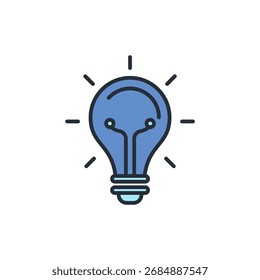 icono de ideas creativas. Vector. Trazo editable. signo de estilo lineal para uso Diseño web, logotipo. Ilustración de símbolo.