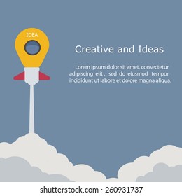 Creative and Ideas / illustration / background / greeting card