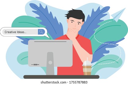 Creative ideas illustration concept flat design